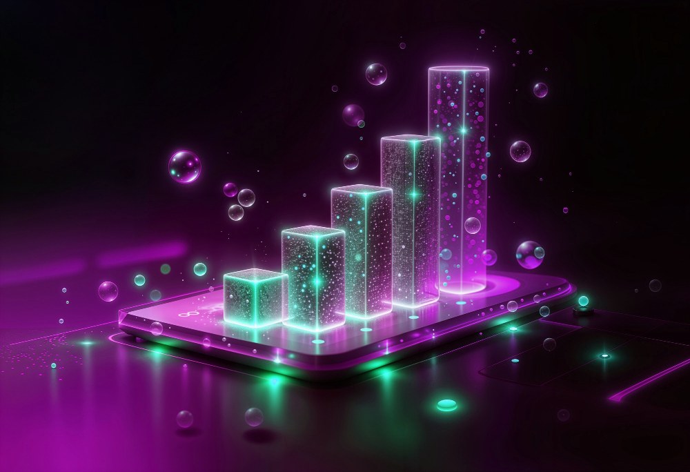 VidGiv AI trading dashboard visualising automated crypto portfolio performance